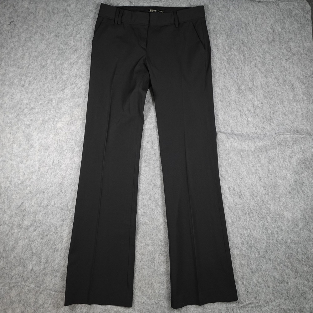 Elizabeth and James Pant Women 6 Black Flare Stretch Career Professional Dress